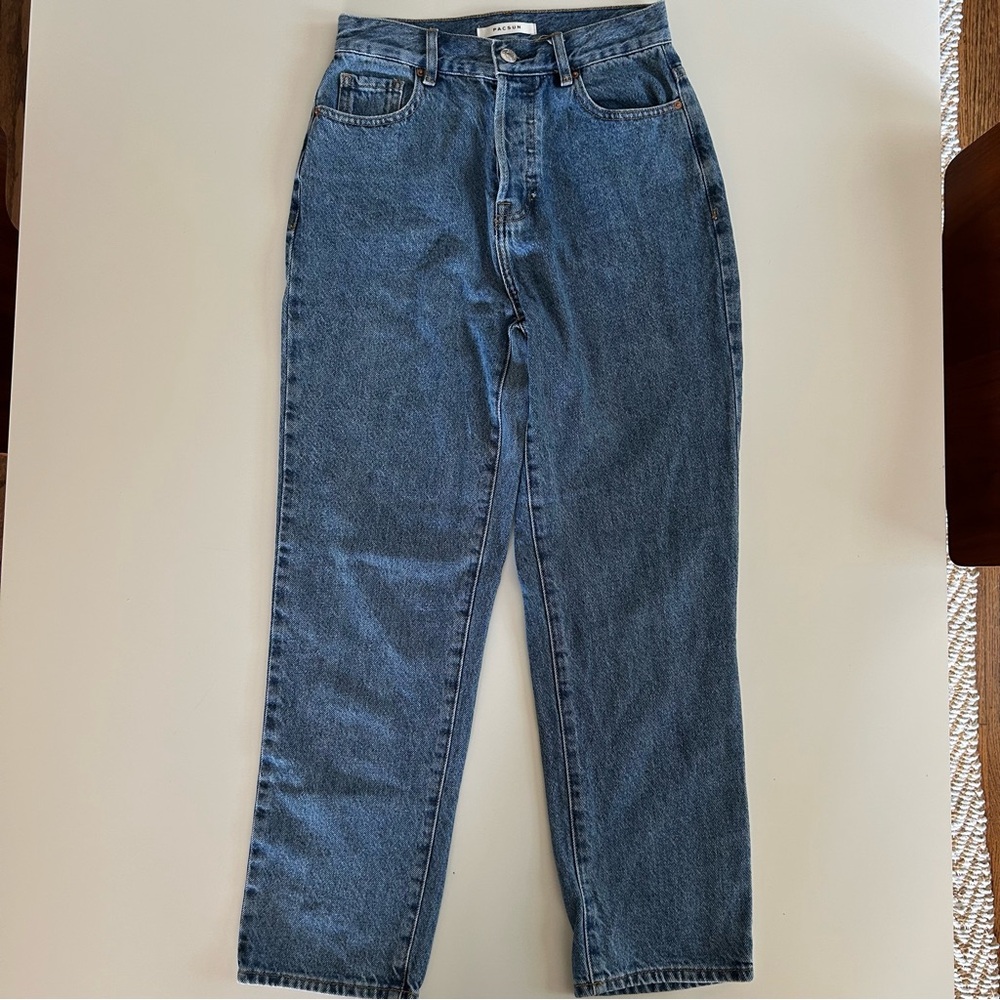 PacSun High Rise Straight Leg Jeans Size 25 Juniors High-Waisted